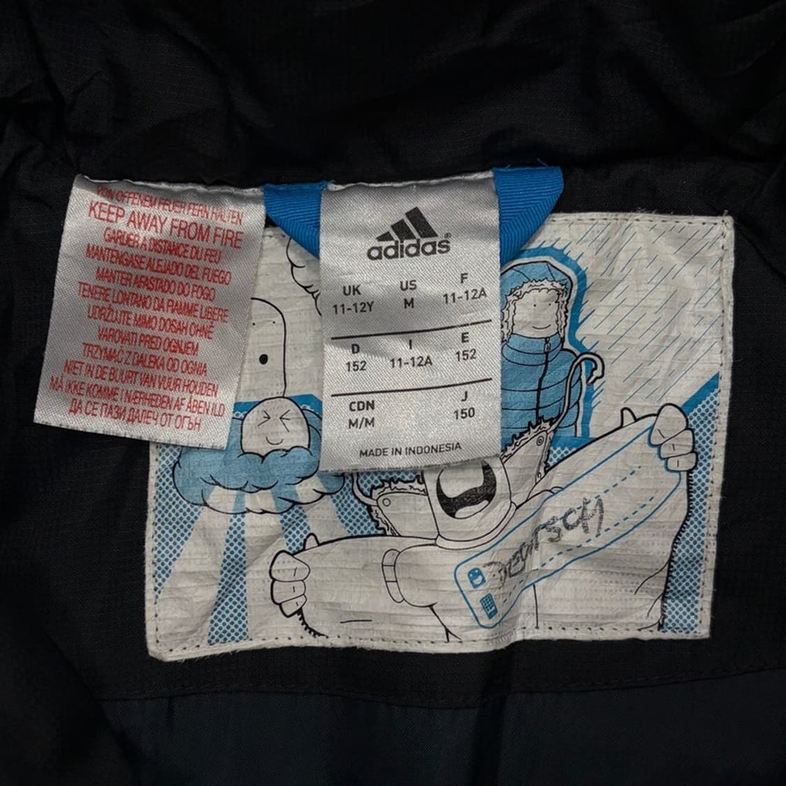 아디다스 키즈 배색 패딩 v1362 상품이미지5