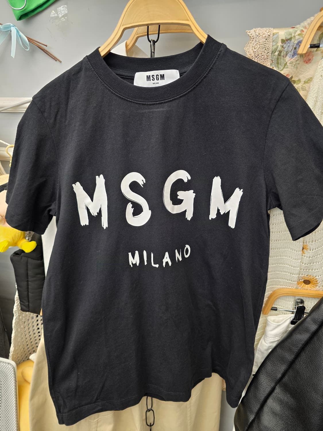 택포  MSGM 로고 반팔 블랙 XS 상품이미지2