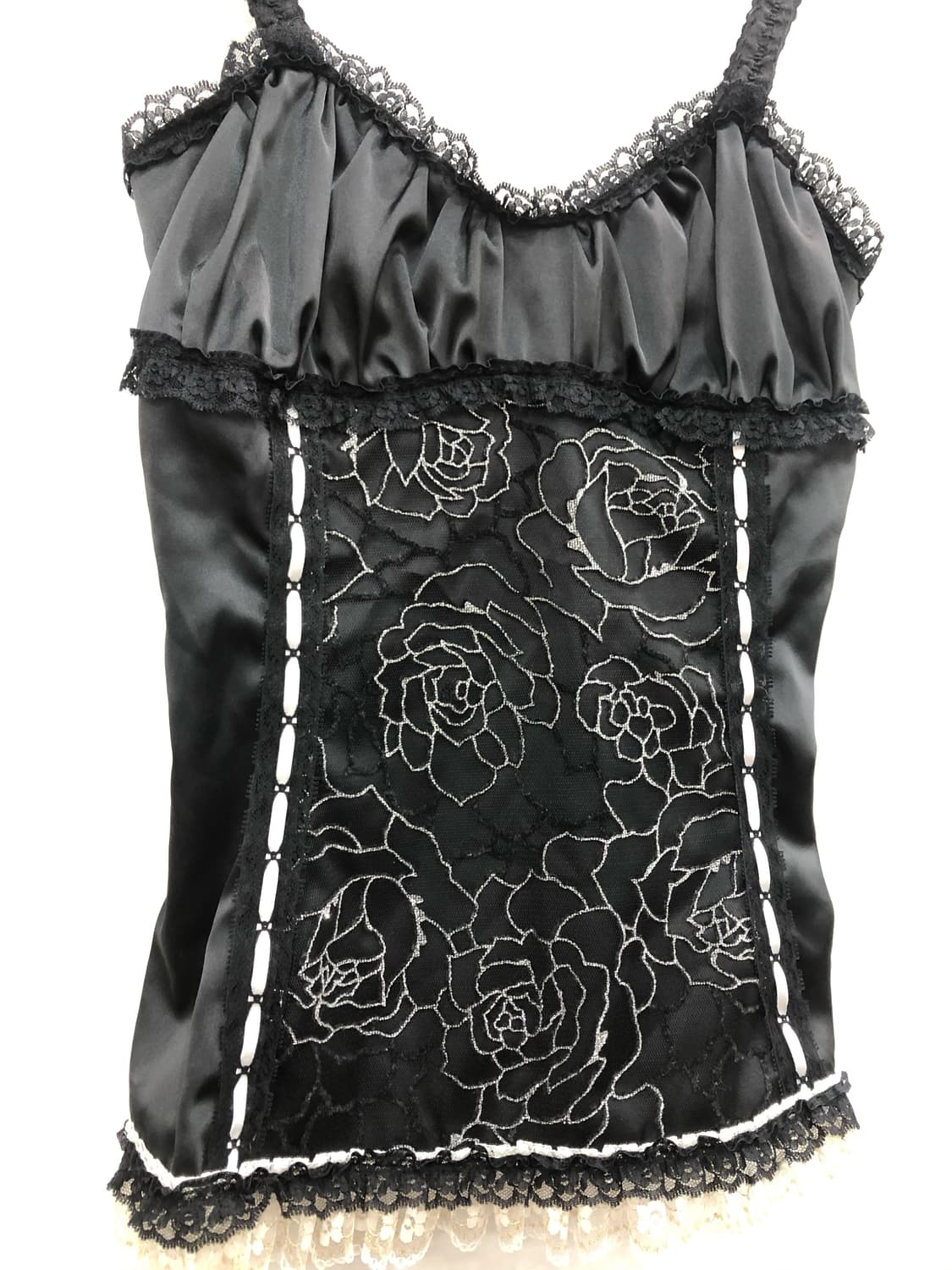 black rose detail lace sleeveless 상품이미지3