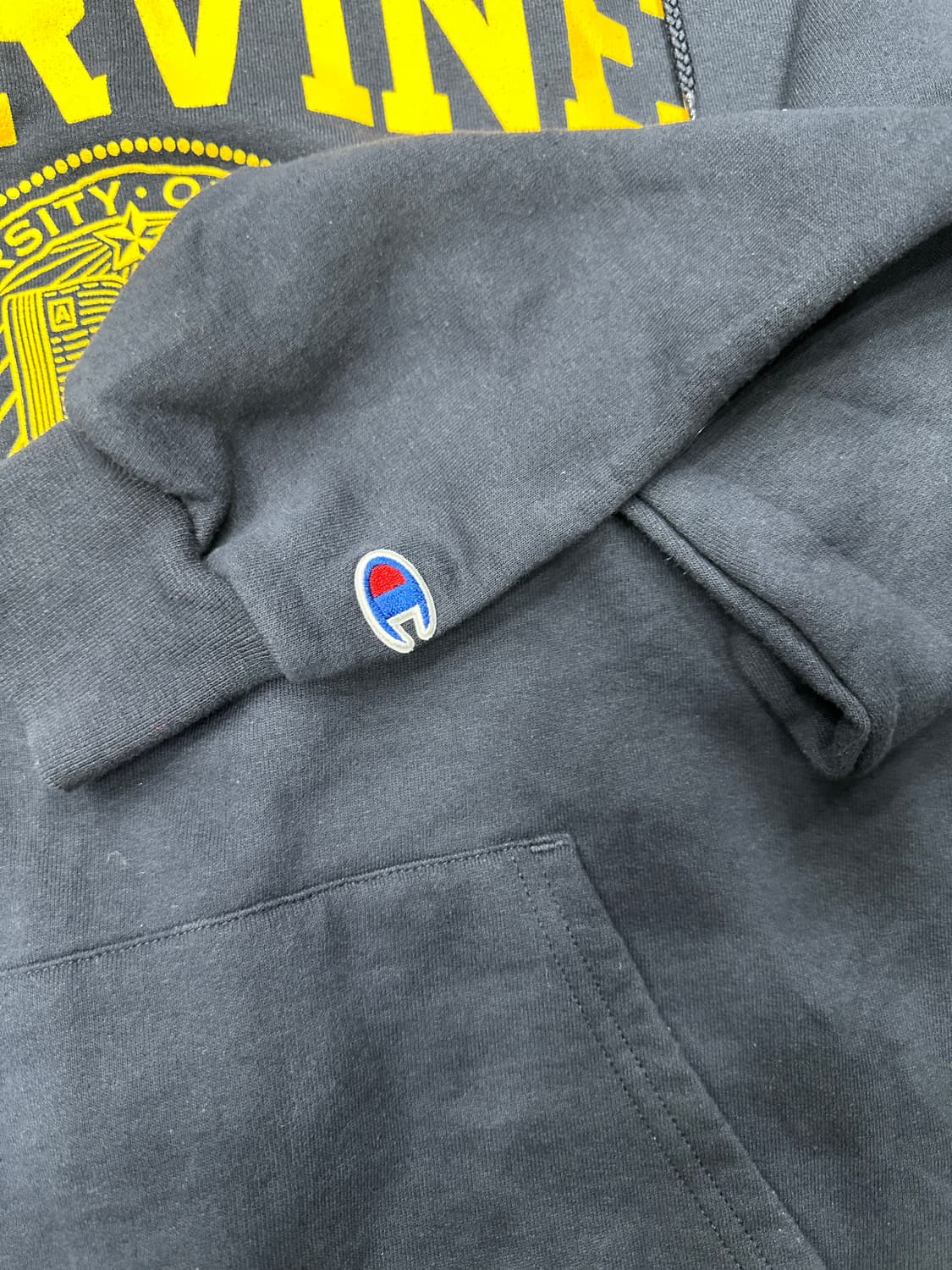 챔피온UCI 어바인 후드티 네이비 옐로우 s 상품이미지4