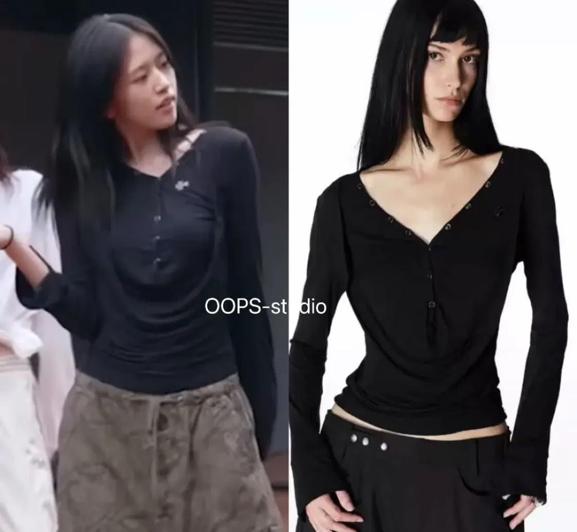 2000 아카이브스 DRAPED HENLEY TOP 드레이프 헨리 탑 상품이미지2