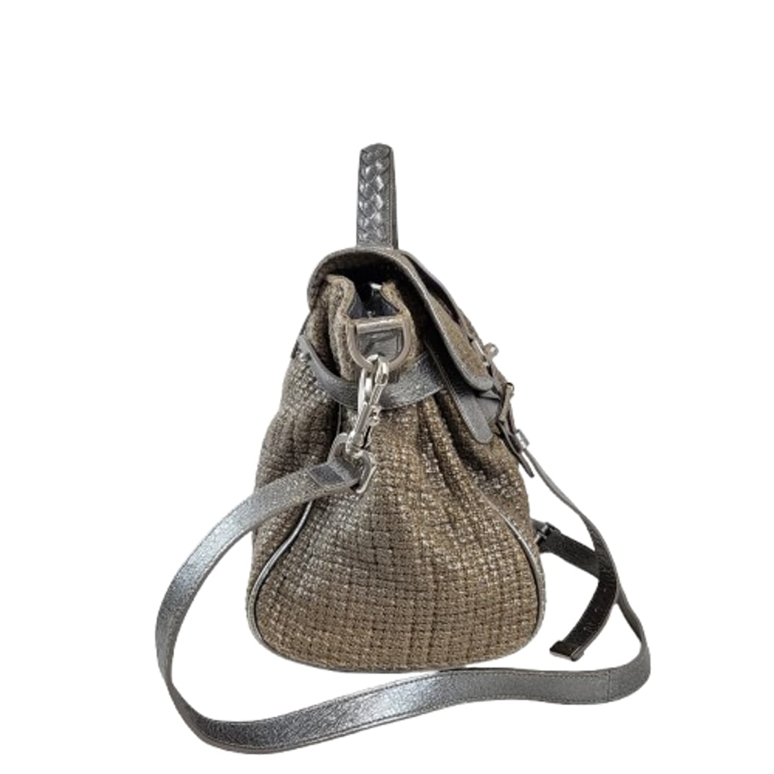 정품 멀버리 알렉사 메탈릭 실버 트위드 컬렉션 한정판 상품이미지3