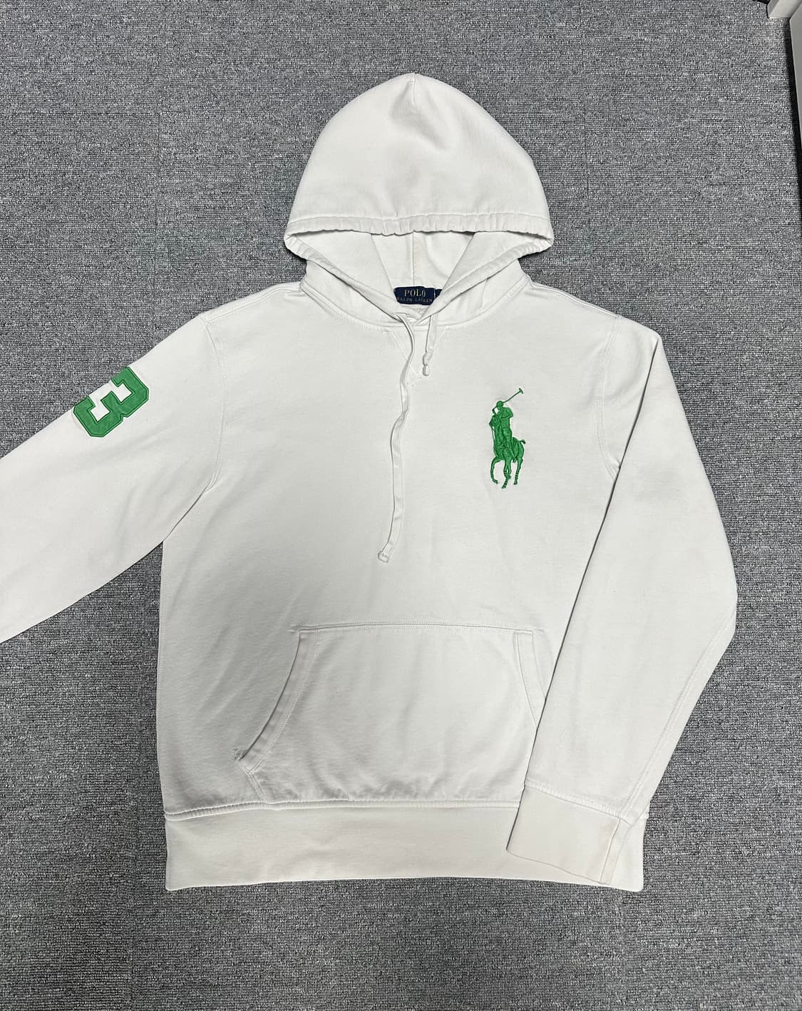 폴로 빅포니 후드티 화이트 상품이미지1