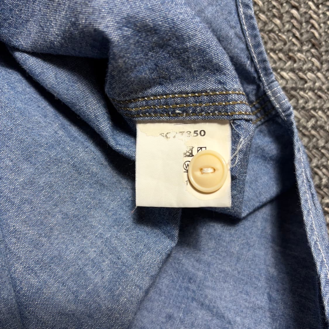 슈가케인 블루 샴브레이 워크 셔츠(S) 상품이미지4