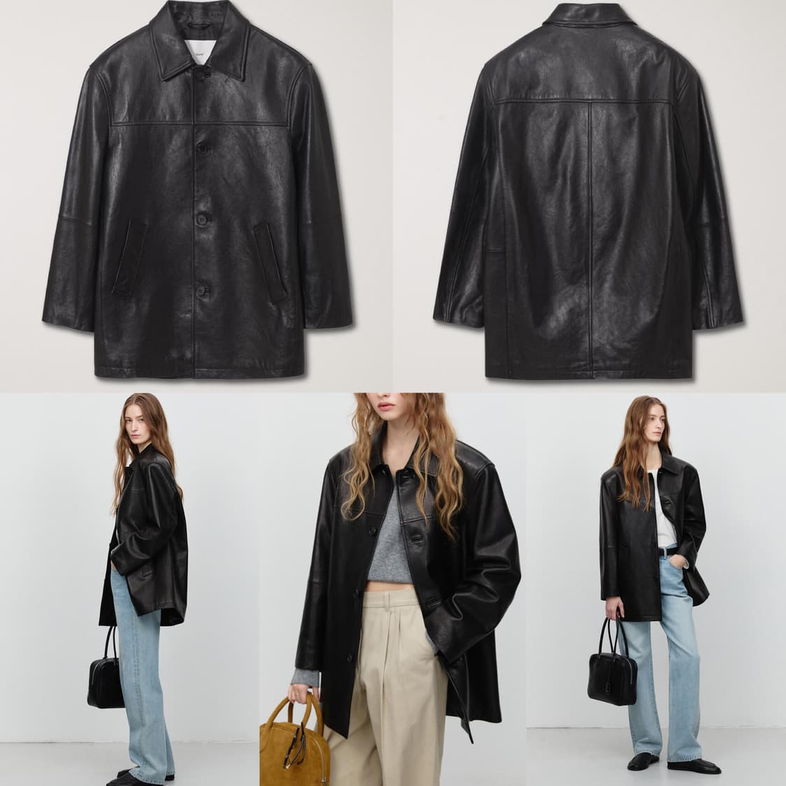 (XS)Dunst 던스트 유니섹스 램스킨 하프 카코트 레더자켓 상품이미지10