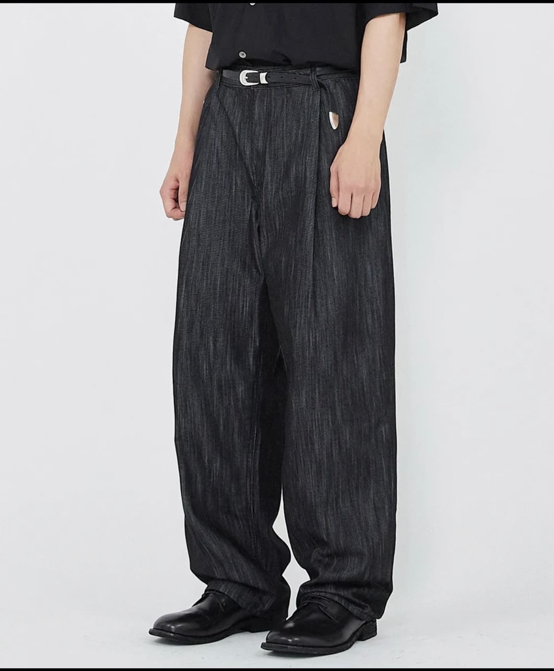 오더아카이브 원 핀턱 와이드 데님 상품이미지1