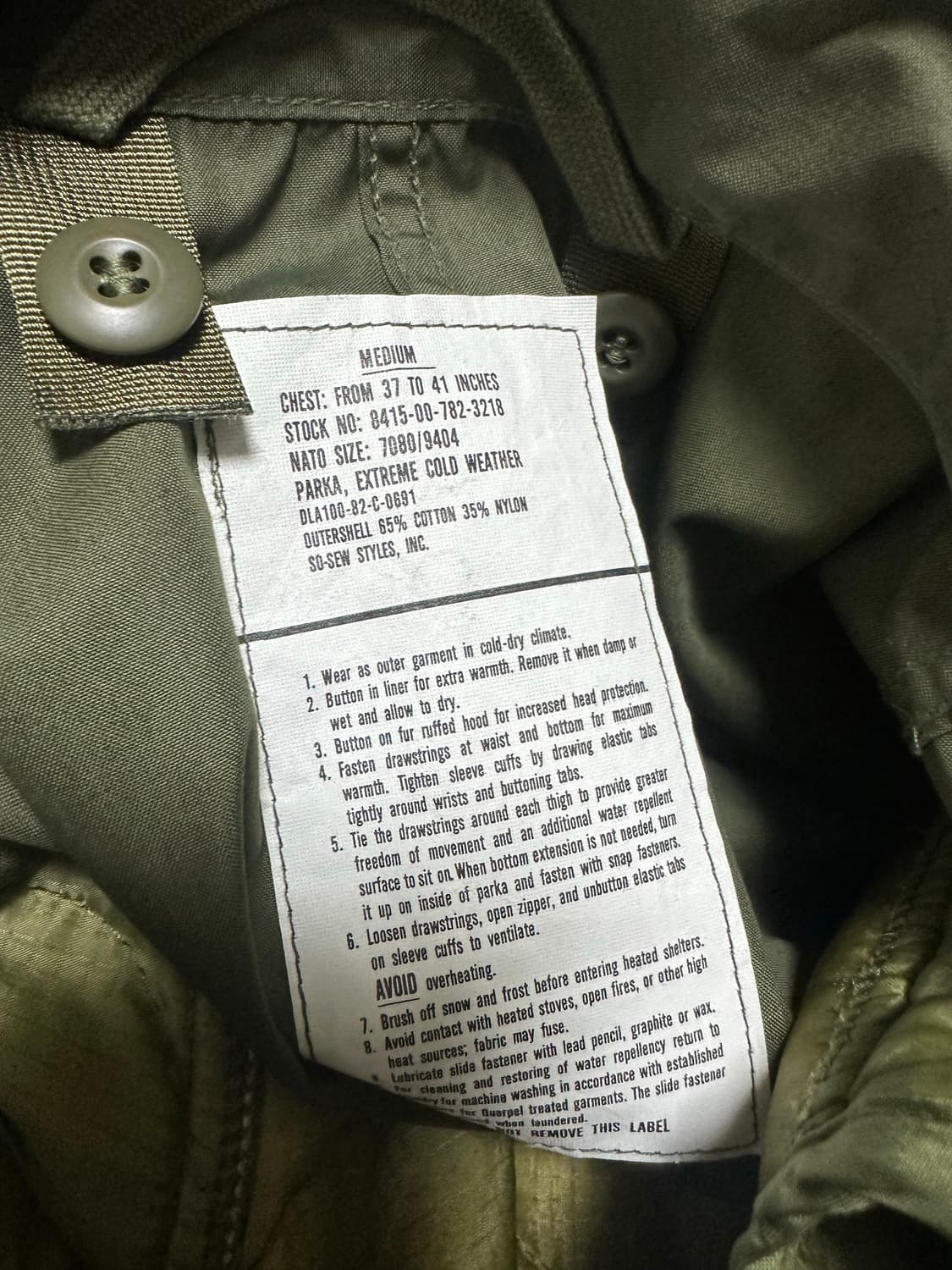 m65 피쉬테일 개파카 외피 내피 상품이미지4