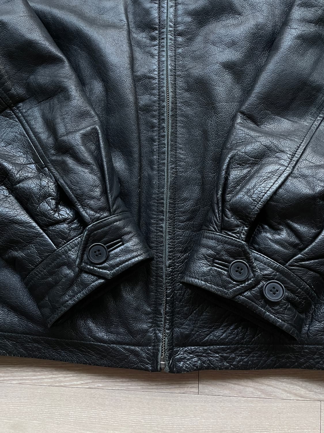 90s 올드갭 레더 자켓 블랙 상품이미지6