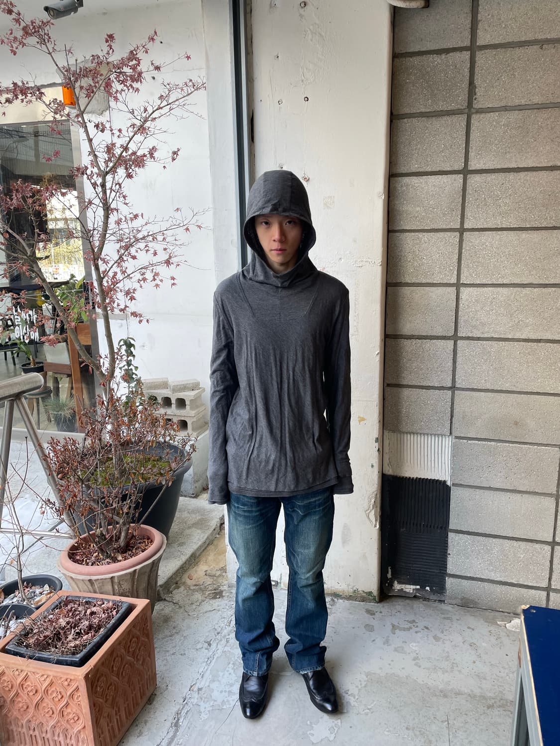 크리스반아쉐 레이어드 니트 후디 상품이미지2