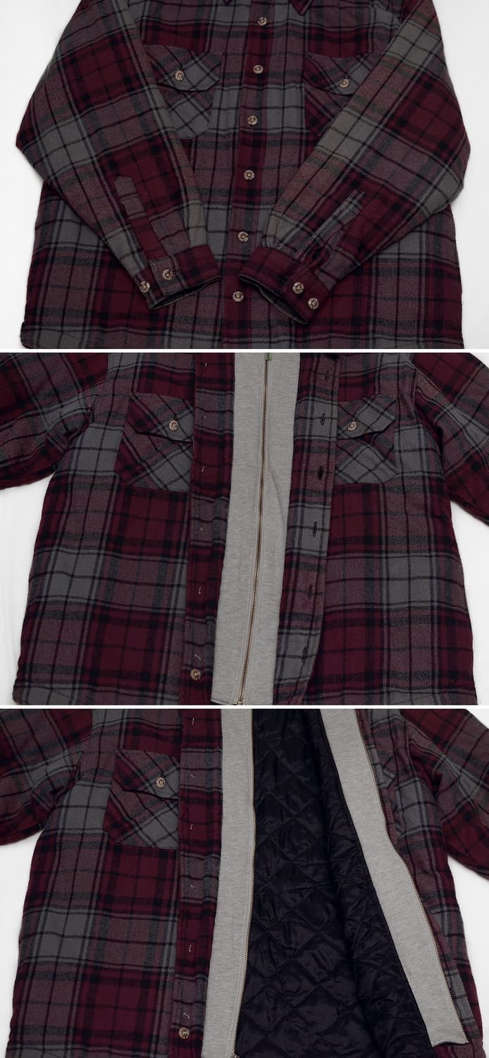 필드 앤 스트림 집업 후드 플란넬 체크 셔츠 패딩 자켓 (105+) 상품이미지6