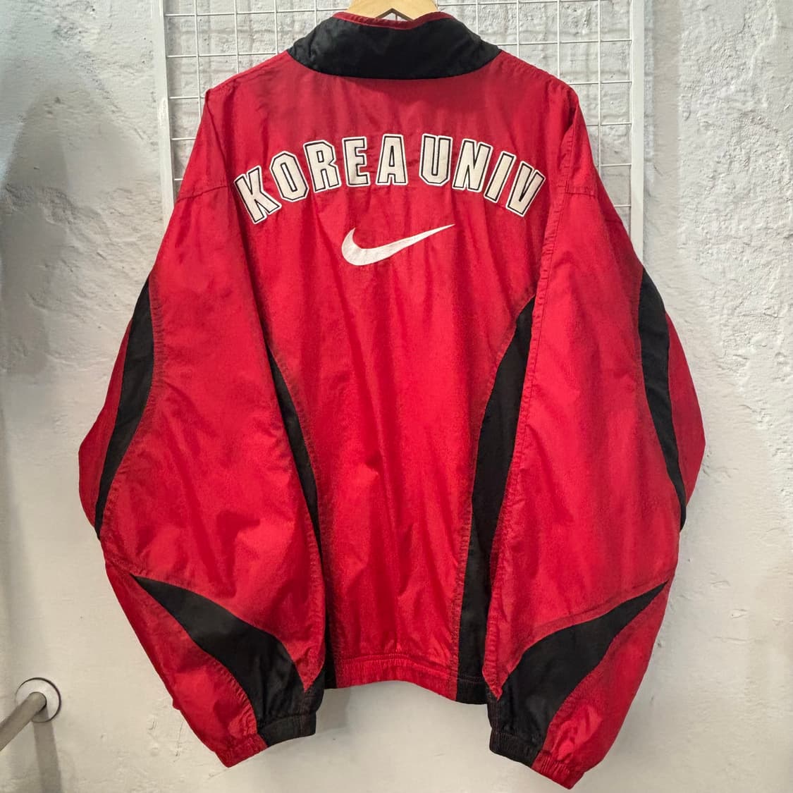 00s 나이키 올드스쿨 고려대학교 레드 바람막이 3XL 상품이미지2