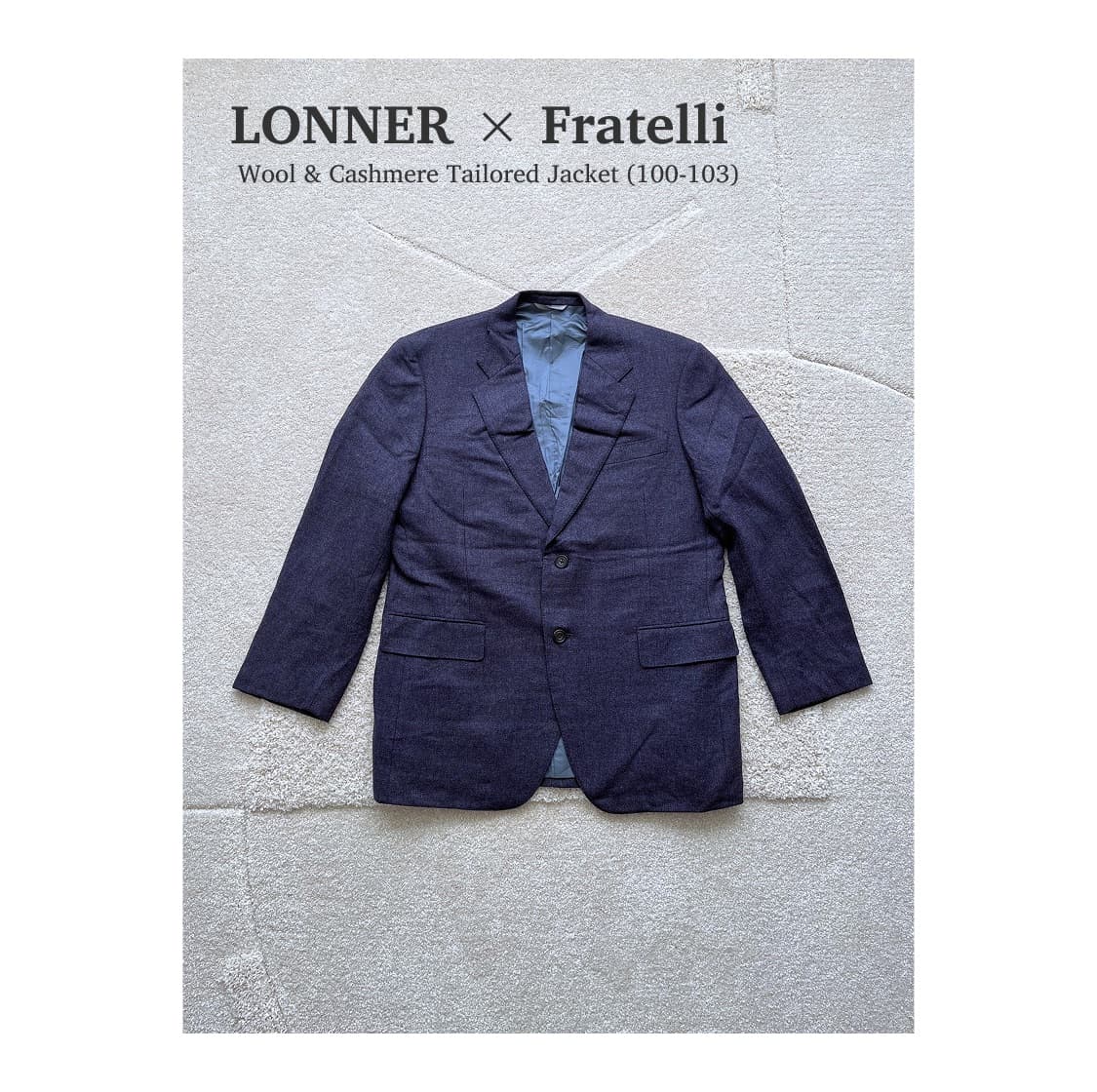 론너 울 캐시미어 핸드메이드 자켓 (100-103) 상품이미지1