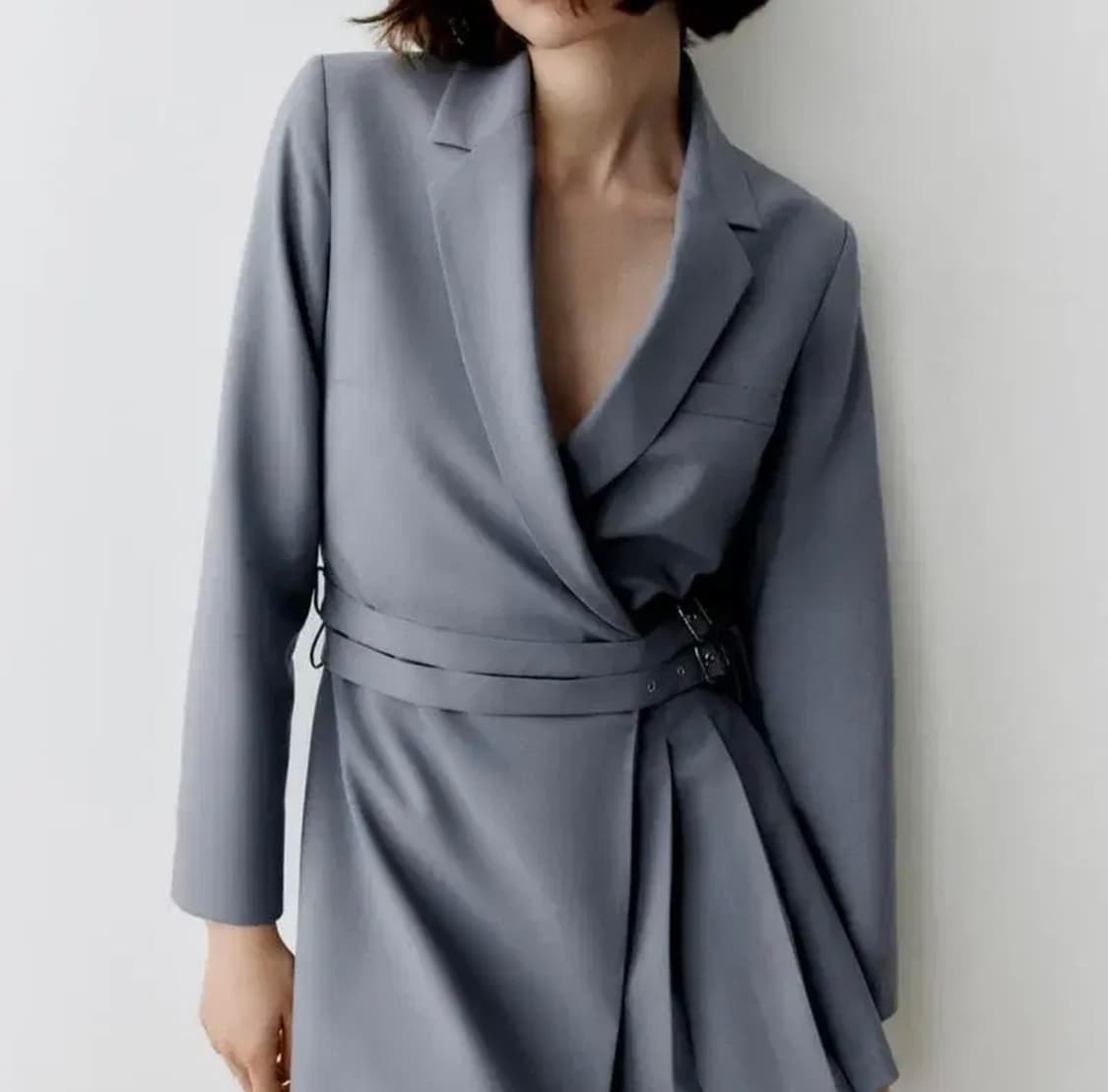 자라 플리츠 블레이져 원피스 XL 상품이미지6