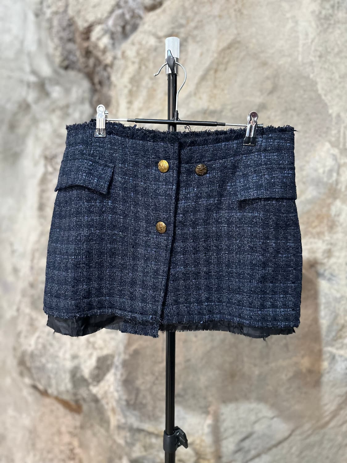 스탠드얼론 트위드 랩 스커트 상품이미지2