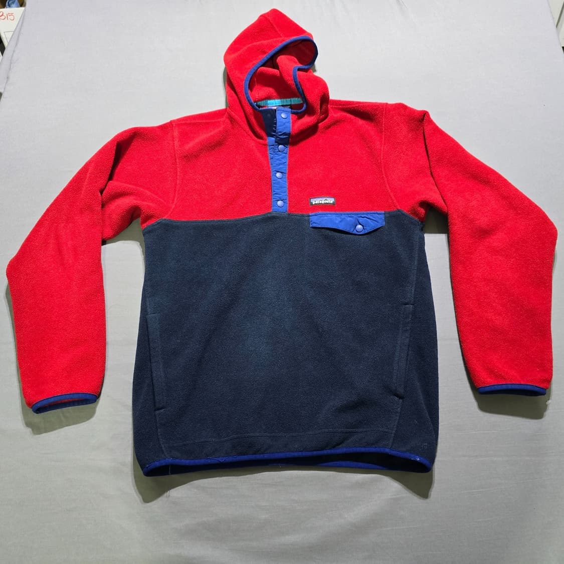 13FW 파타고니아 신칠라 후드 스냅-T 플리스 레드 네이비 블루 포켓 상품이미지1