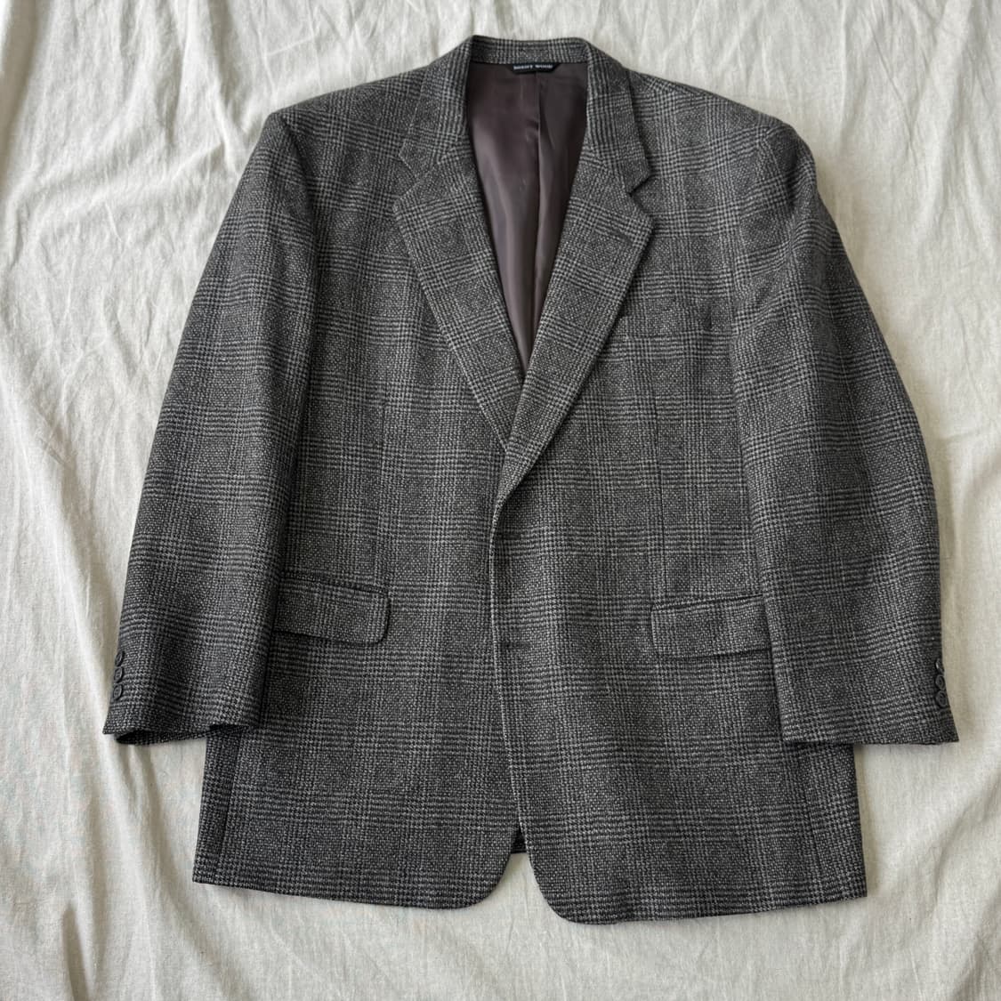 BRENT WOOD 브라운 글랜체크 울 자켓 105 상품이미지1
