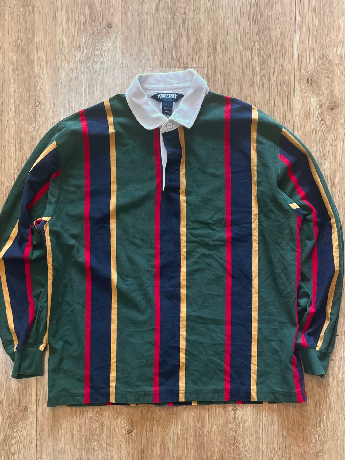 택포) 90s USA 빈티지 스트라이프 줄무늬 럭비셔츠 랜즈앤드 상품이미지1