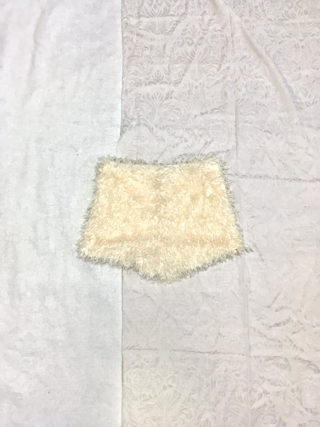 베이지 퍼 로우라이즈 숏츠 상품이미지6