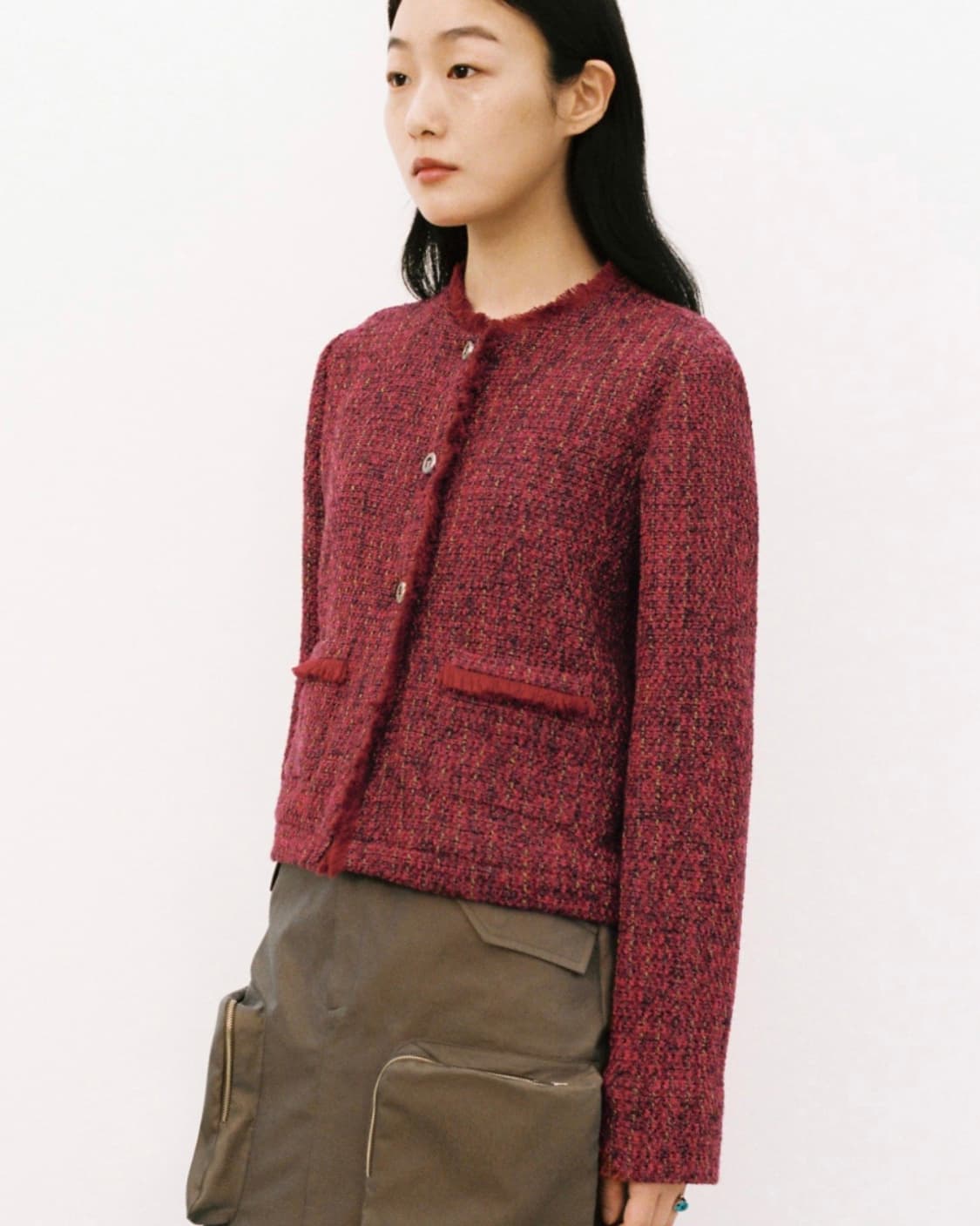 999휴머니티 트위드 태슬 가디건 상품이미지3