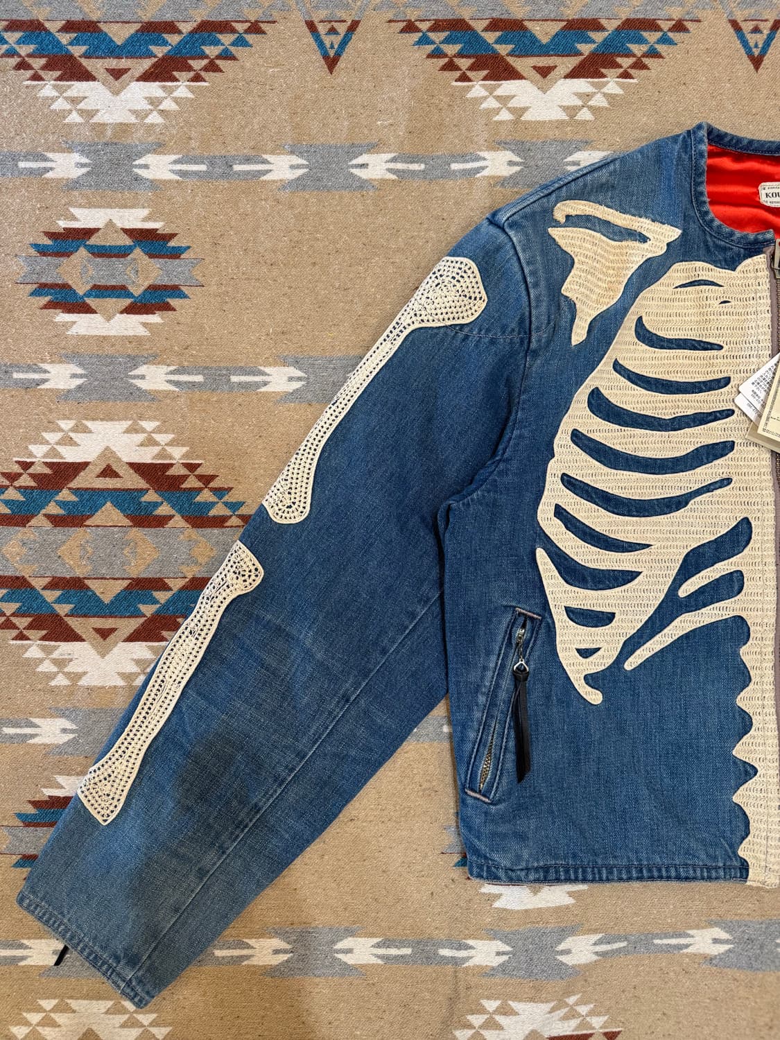 [3][L] 캐피탈 14oz 본 모터 크로스 본 데님 자켓  상품이미지2