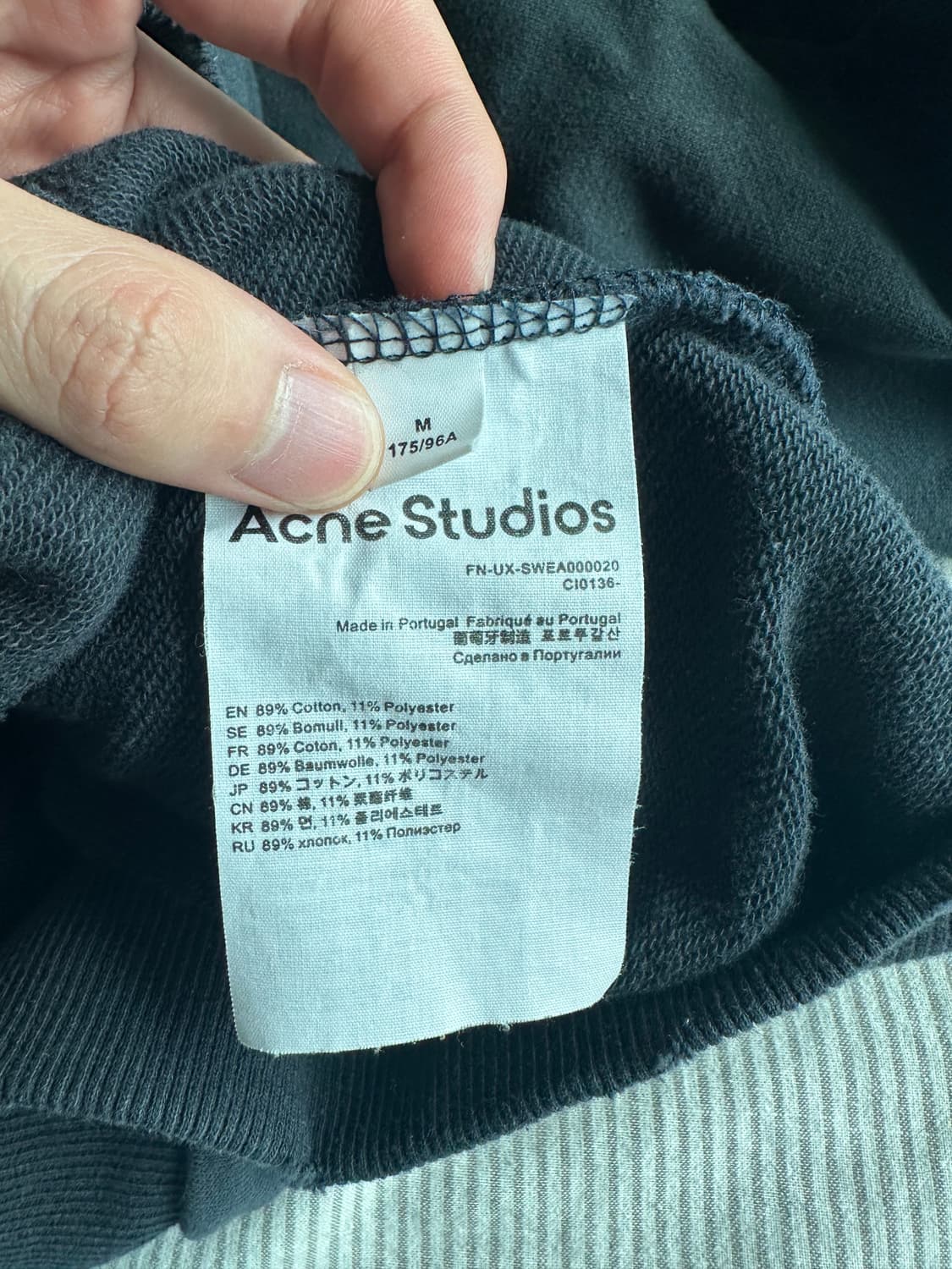 아크네 스튜디오 로고 후드 스톡홀롬 스톡홀름 후드 상품이미지3