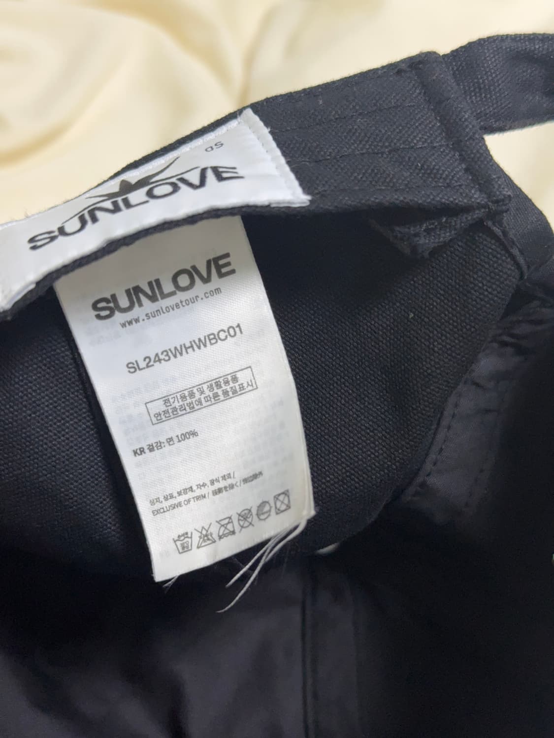 썬러브 볼캡 블랙 상품이미지3