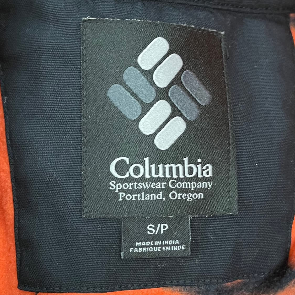 [정품/S] 컬럼비아 오렌지 블랙 패턴 플리스 자켓 b18 상품이미지5