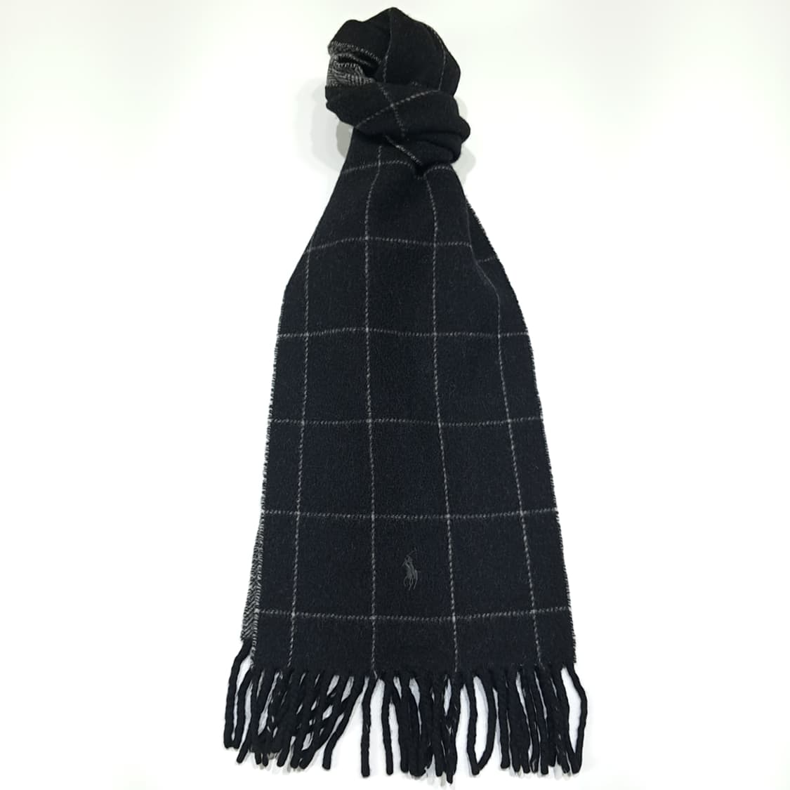 MX562 폴로 00s 이태리판 램스울 양면 윈도우페인 헤링본 머플러 상품이미지1