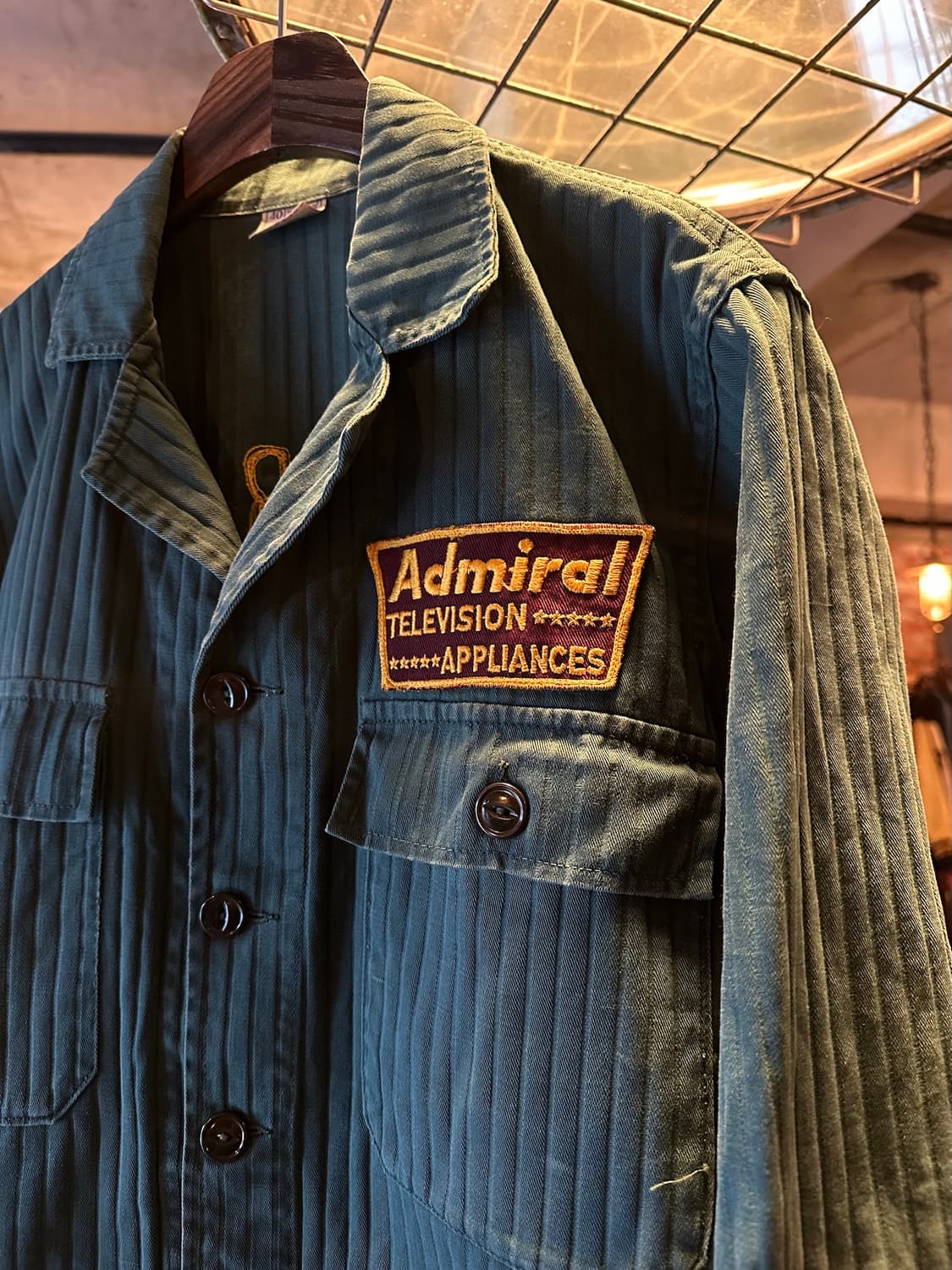 50s USA 빈티지 헤링본 트윌 체인스티치 워크 자켓 상품이미지2