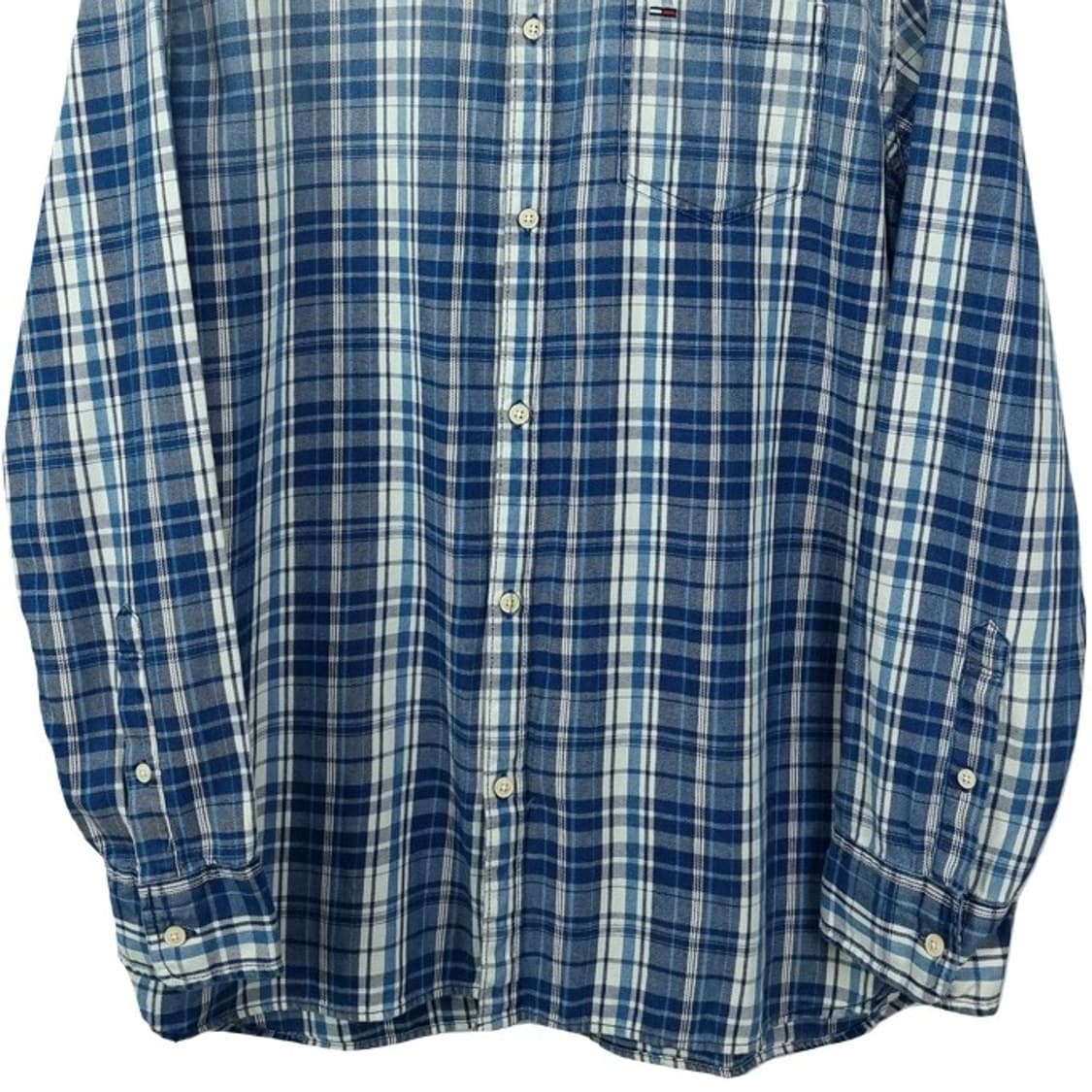 [타미힐피거] 빈티지 그라데이션 워시드 체크 셔츠 M19121 상품이미지5