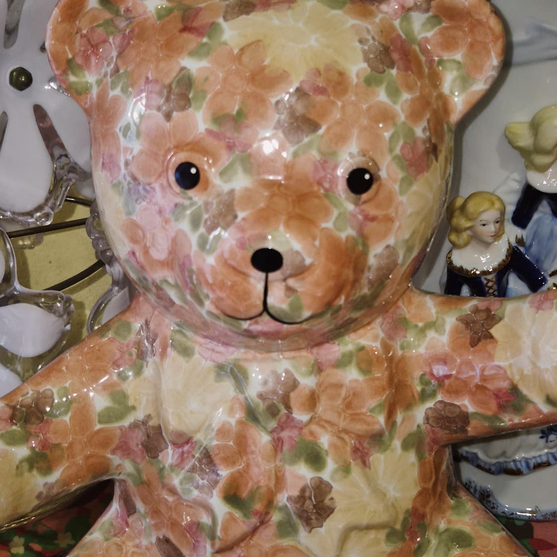 80s 영국 파크로즈 테디베어 플로랄 3XL 피겨린 상품이미지8