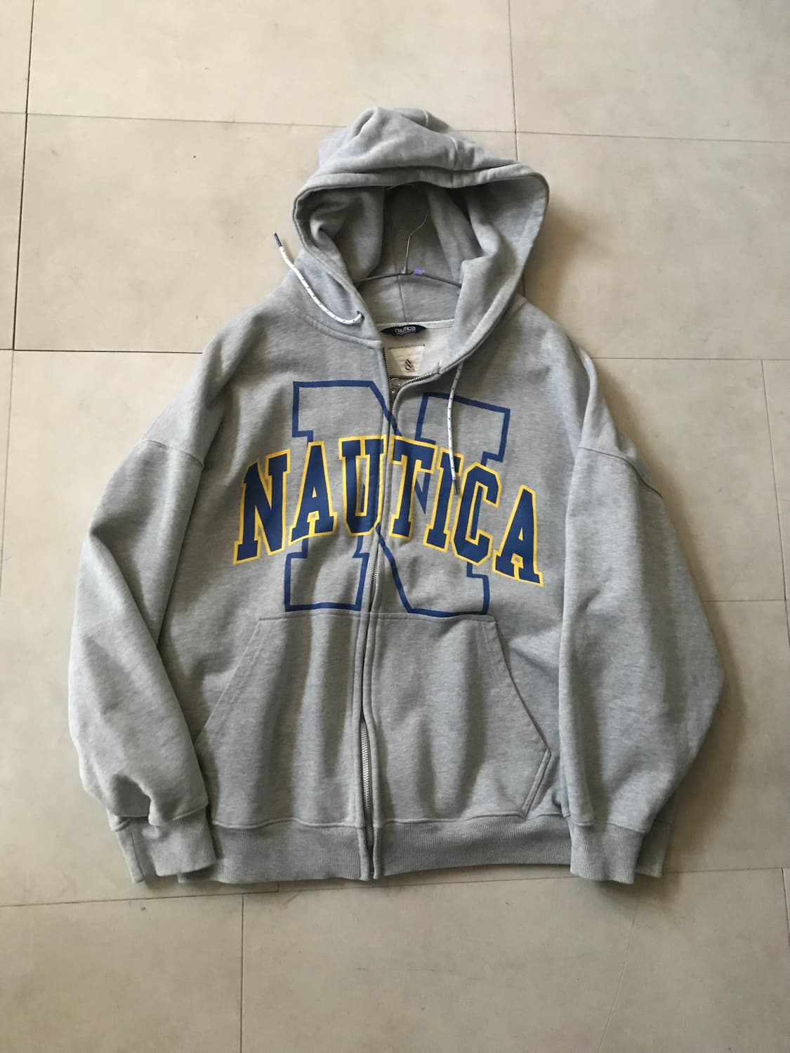 노티카 그레이 오버핏 후드집업 상품이미지8