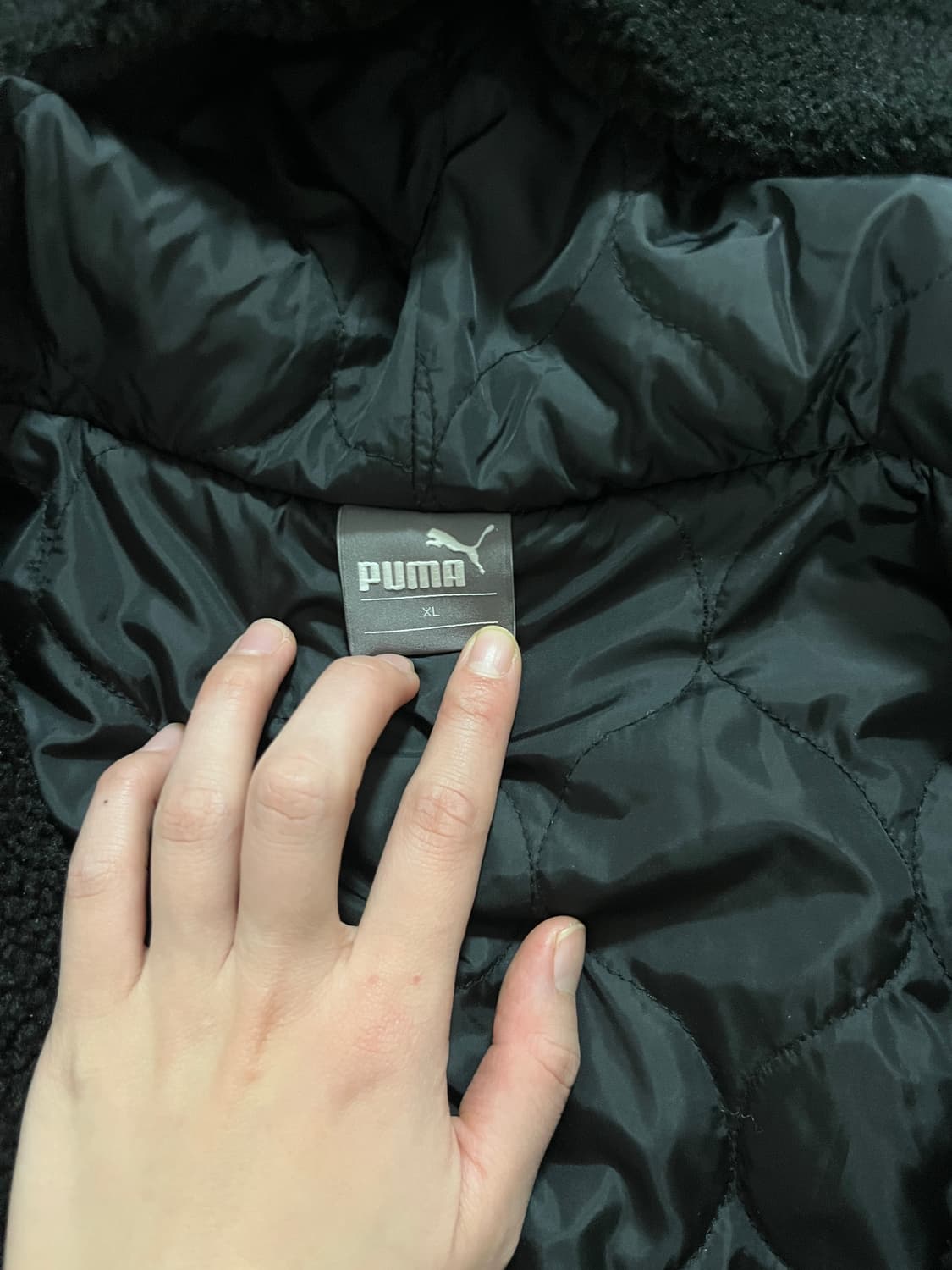 (새상품) 푸마 후리스 후드집업 XL 검정 상품이미지5