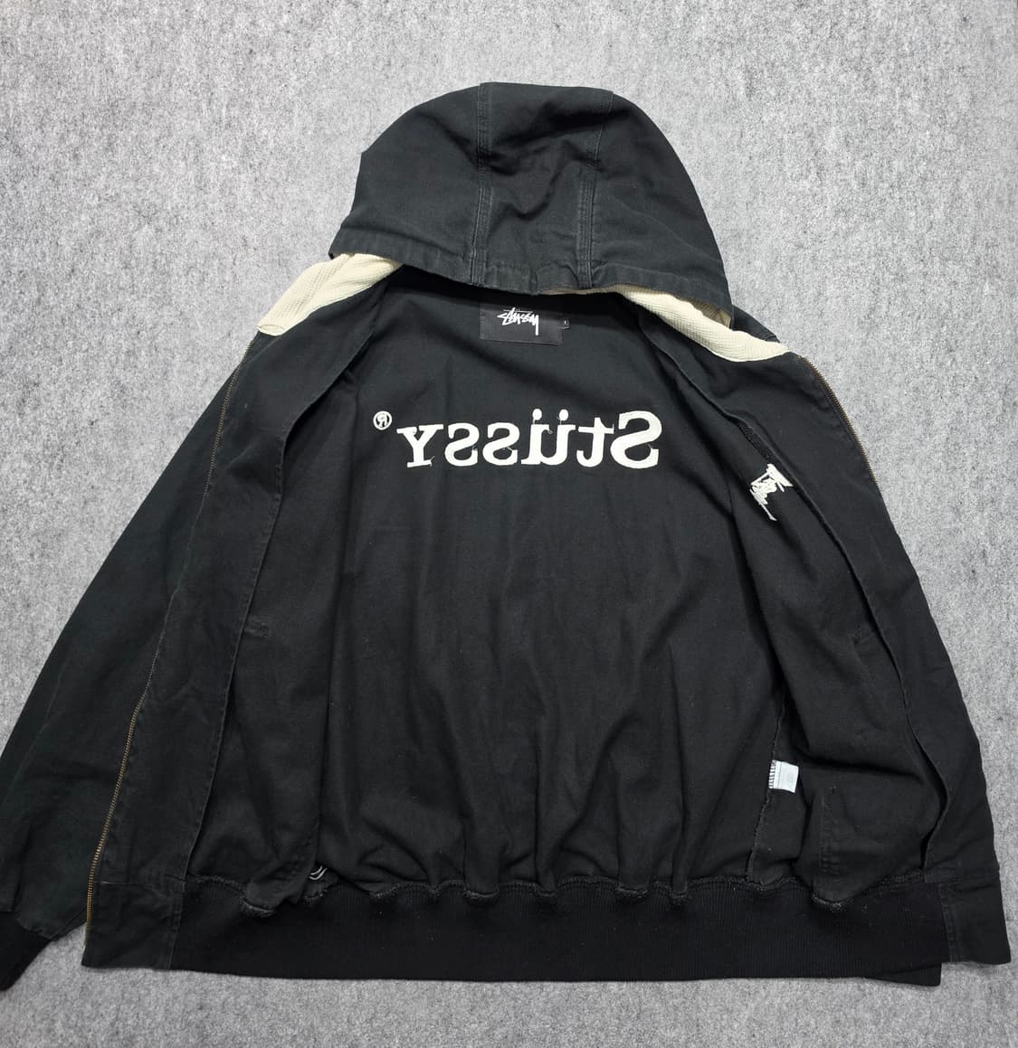 스투시 스탁로고 액티브 워크웨어 후드집업 자켓 1사이즈 상품이미지3