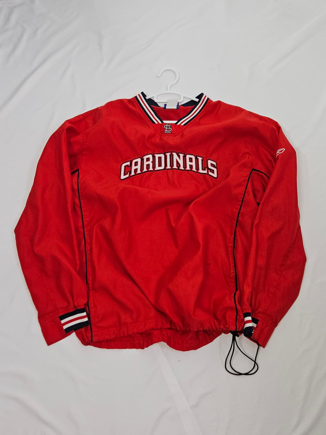 90s 리복 팀 오리지널 루이스 카디널스 팀 유니폼 져지 웜업 스트링 L 상품이미지1