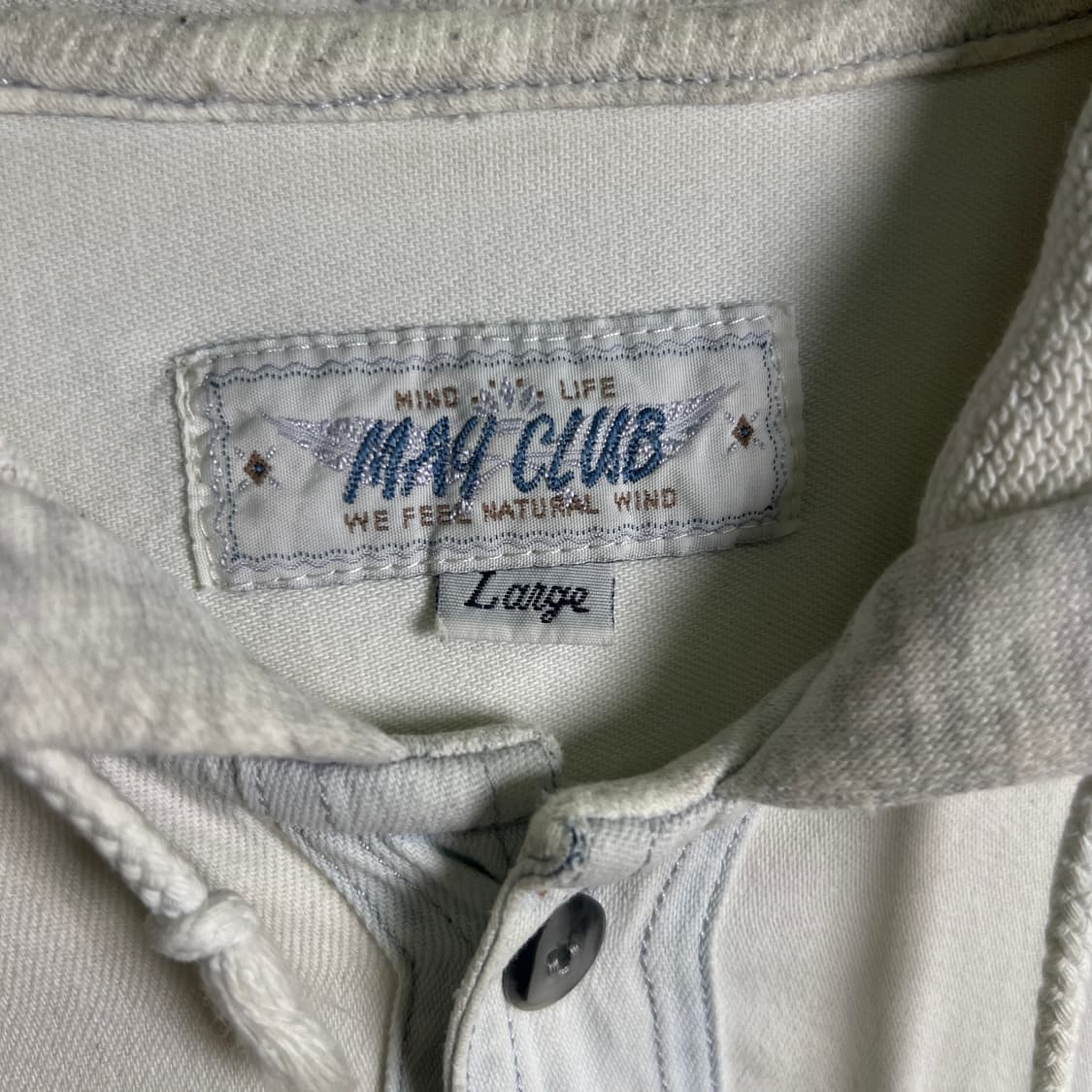 jpn vtg 빈티지 후드 데님 셔츠 L 상품이미지3