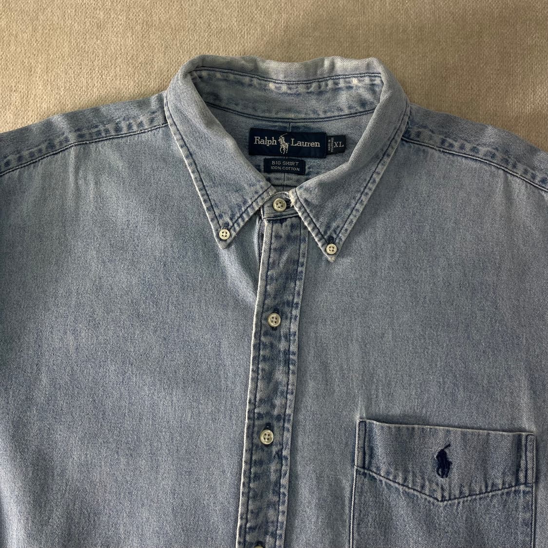 110 폴로랄프로렌 스몰포니 데님 셔츠 상품이미지2