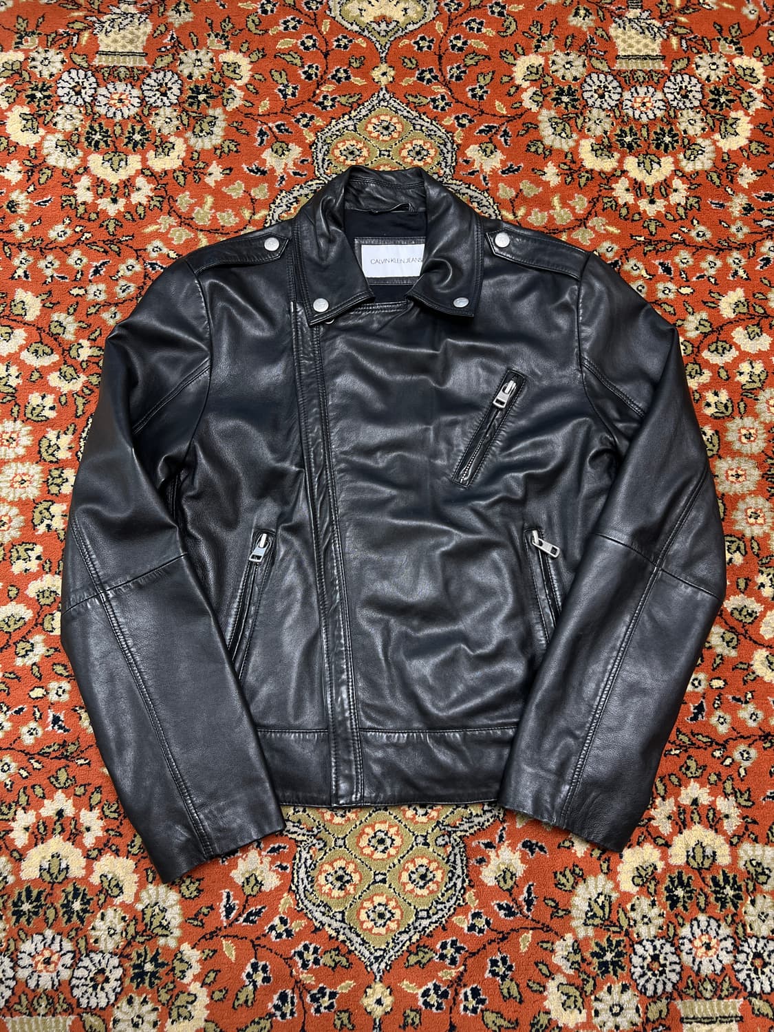 [M] 캘빈클라인 진스 램스킨 더블 라이더 자켓 상품이미지2