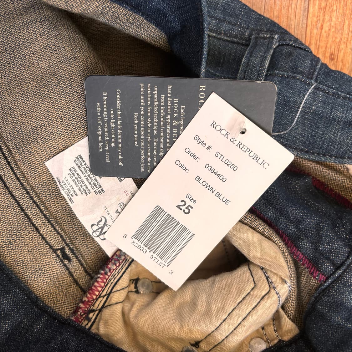 새제품 RR 미국 락앤리퍼블릭 25 청바지 데님 슬림 일자  상품이미지9