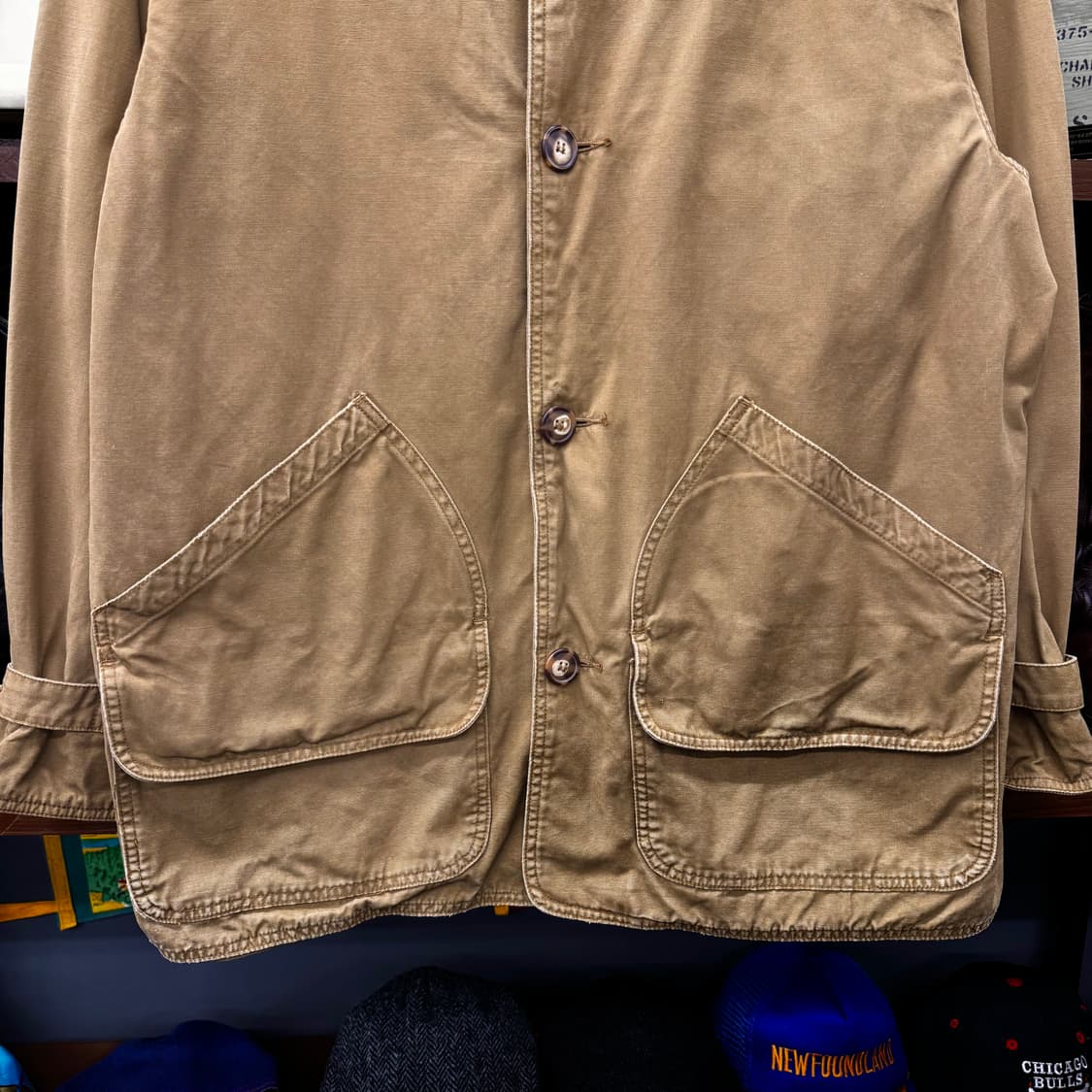 90s USA 코듀로이 카라 체크 라이닝 워크 헌팅 초어 자켓 상품이미지4