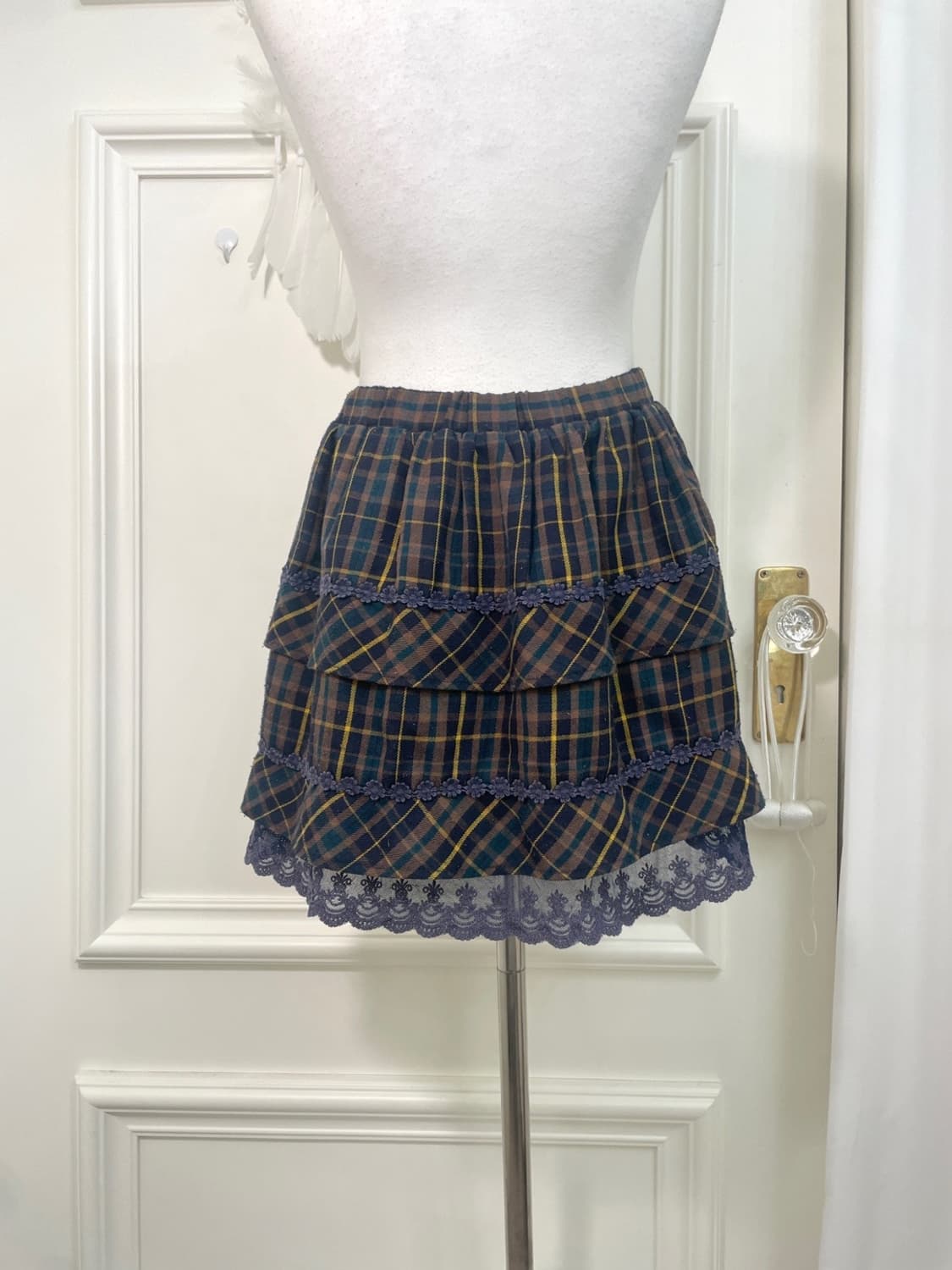 AXES FEMME blue check bading layered min 상품이미지4