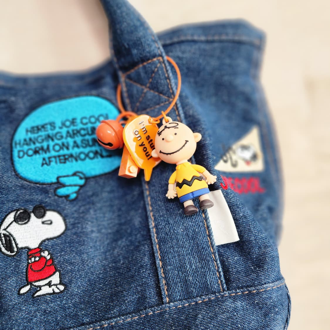 스누피 청 에코백 토트백 상품이미지4