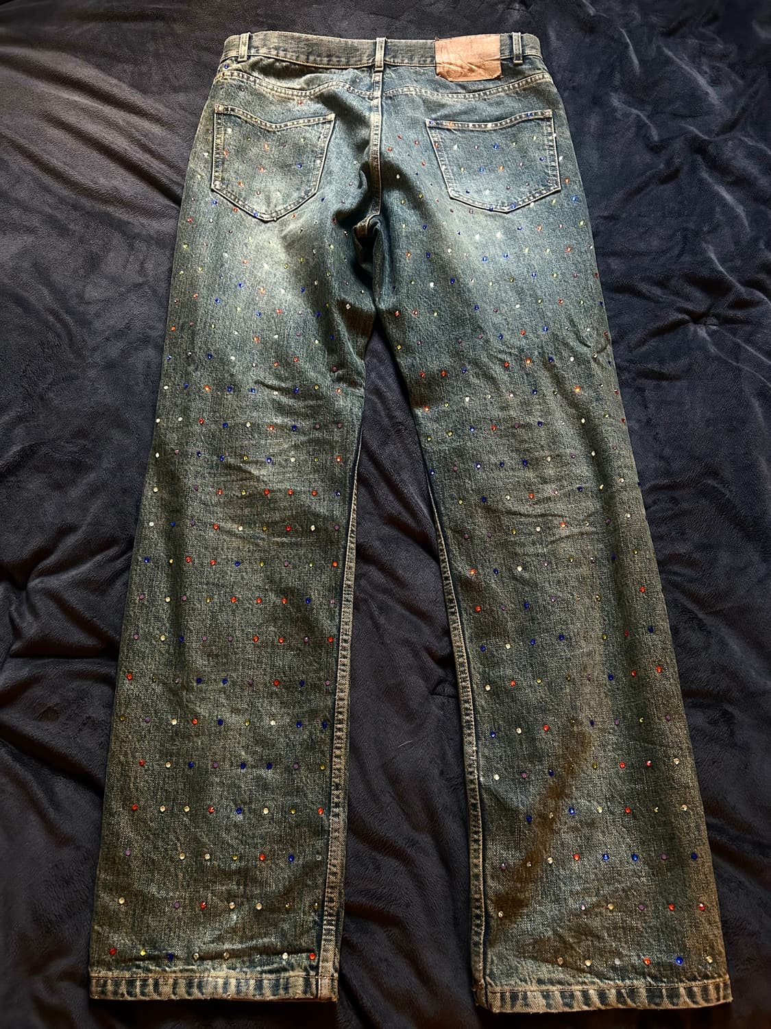 마틴로즈 21ss 스터드 라인스톤 데님 팬츠 상품이미지5