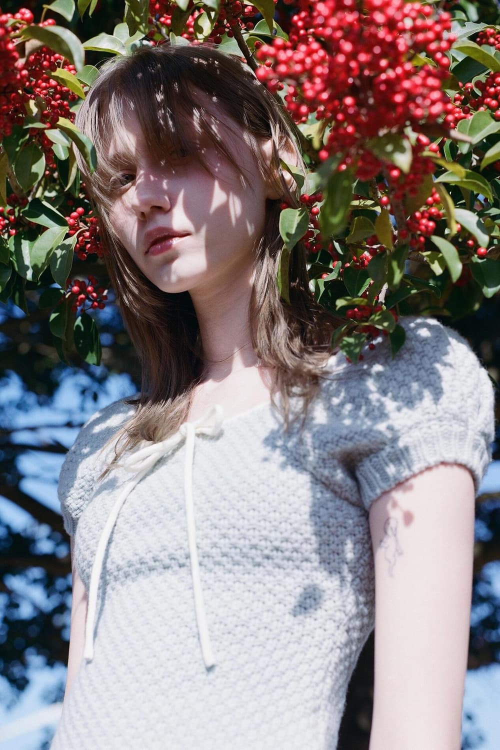 시눈 하프 니트탑 라이트 블루 상품이미지4