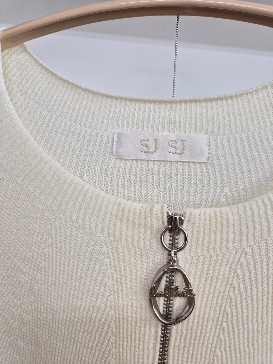 SJSJ 집업 니트 가디건.  blank 도트 스트라이프 스커트 상품이미지3