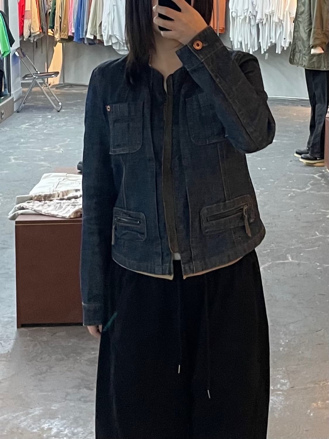 시스템 빈티지 데님 멀티포켓 스티치 집업 자켓 H1467 상품이미지1