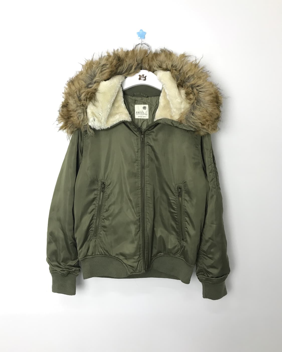 Jpn Fur-Hooded MA-1 Bomber Jacket 상품이미지7