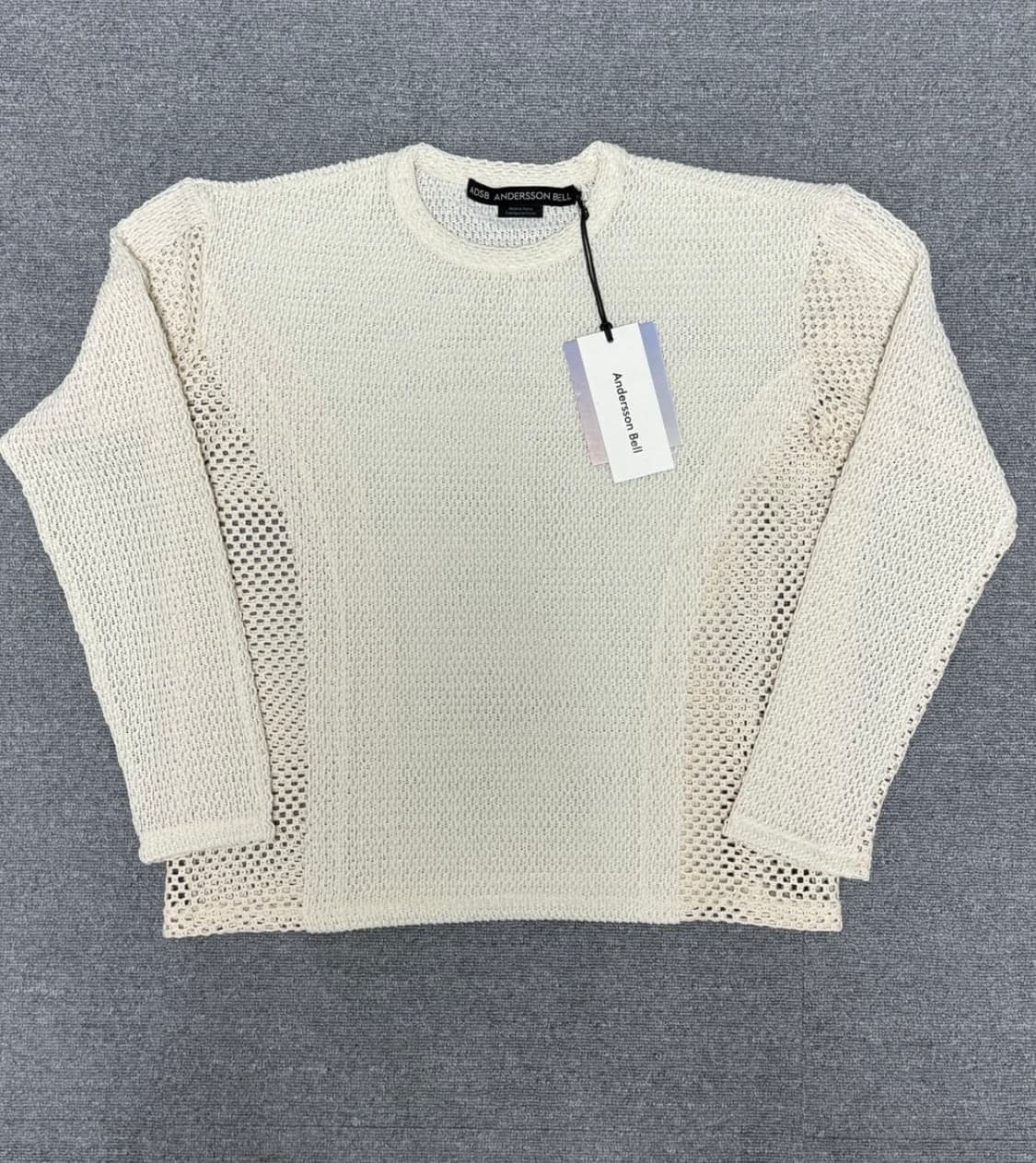 [M] 앤더슨벨 DALLEN NET CREW NECK SWEATER 상품이미지1