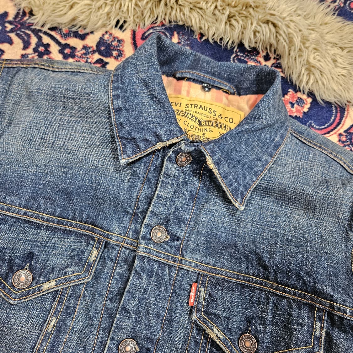 리바이스(Levis)in Japan 빈티지 Red Teb 트러커자켓 M 상품이미지3