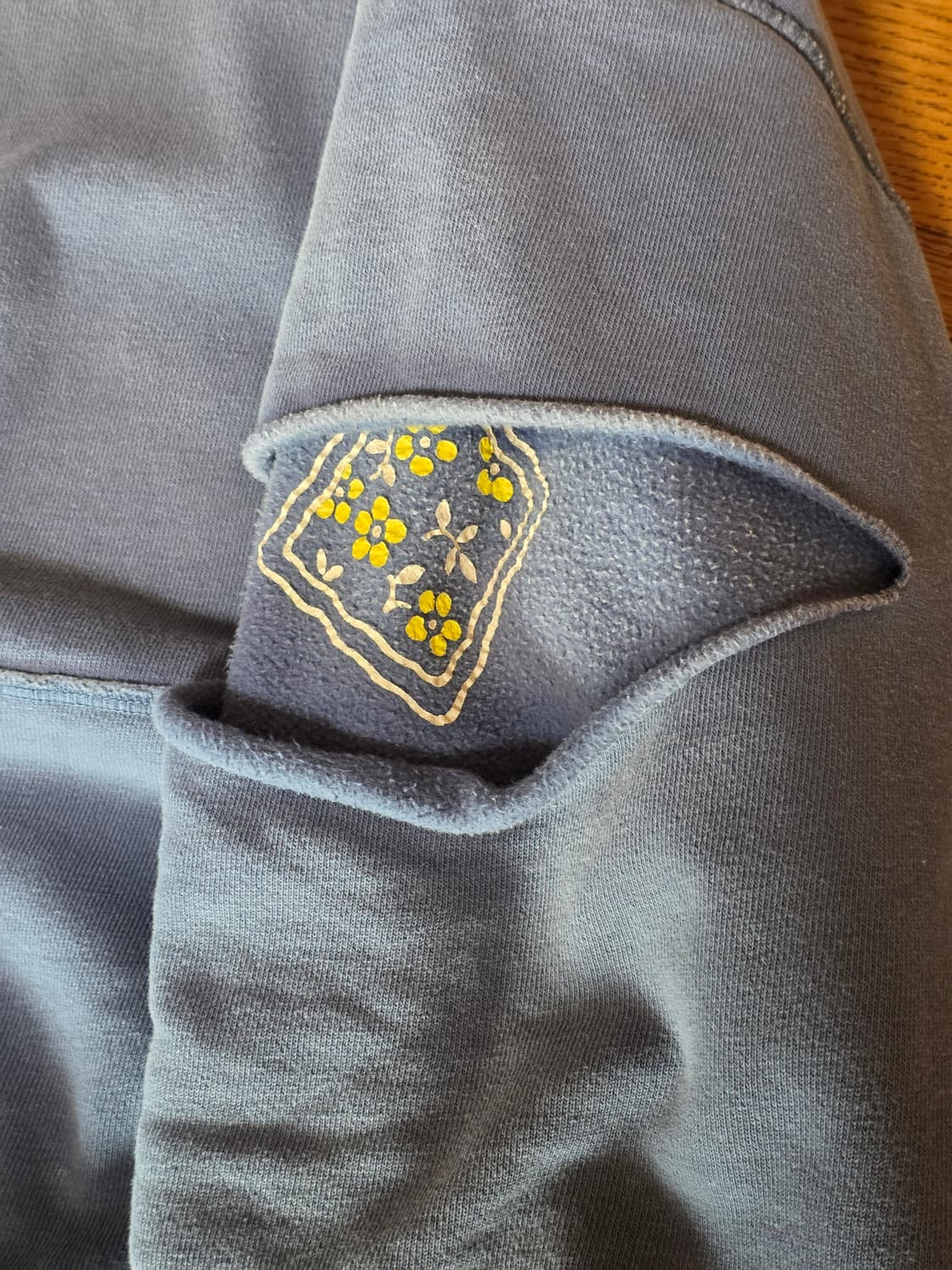 캐피탈 리버시블 플리스 엘보우 립 후드 패키쉬 레인보우 블루 상품이미지5